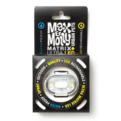 MAX & MOLLY - Luz Led Collar Perro Ultra Matrix Blanca Max and Molly