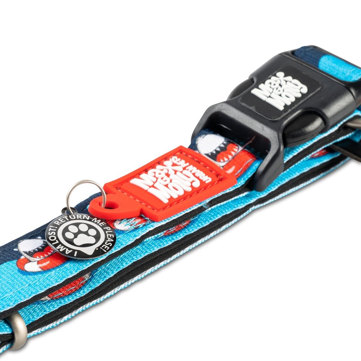 MAX & MOLLY - Collar Perro Xs Smart Id Frenzy Shark 1-7kg Max and Molly