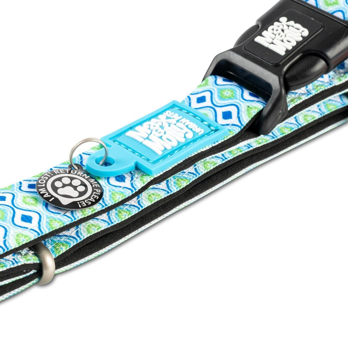MAX & MOLLY - Collar Perro L Smart Id Retro Blue 25-40kg Max and Molly