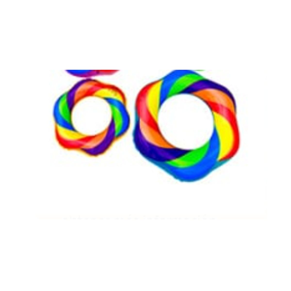 GENERICO - Flotador Anillo Diseño De Arcoíris 90 Cm