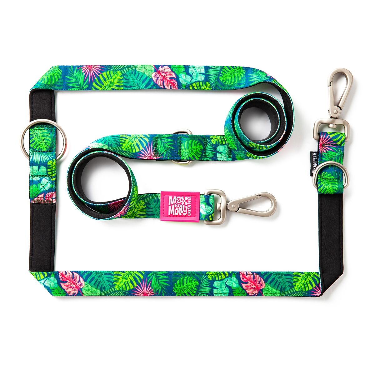 MAX & MOLLY - Correa Perro Multifuncional L Tropical 2,5cm 2mt Max Molly