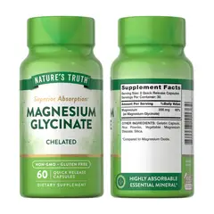 NATURE'S TRUTH - Magnesio Glicinato 200 Mg - 60 Cápsulas