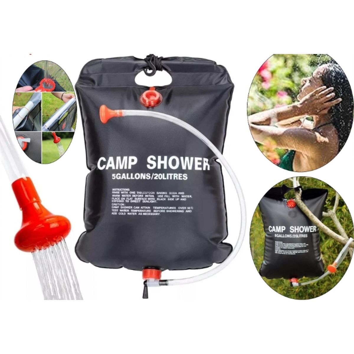 GENERICO - Ducha De Colgar Para Camping / Aire Libre Solar 20