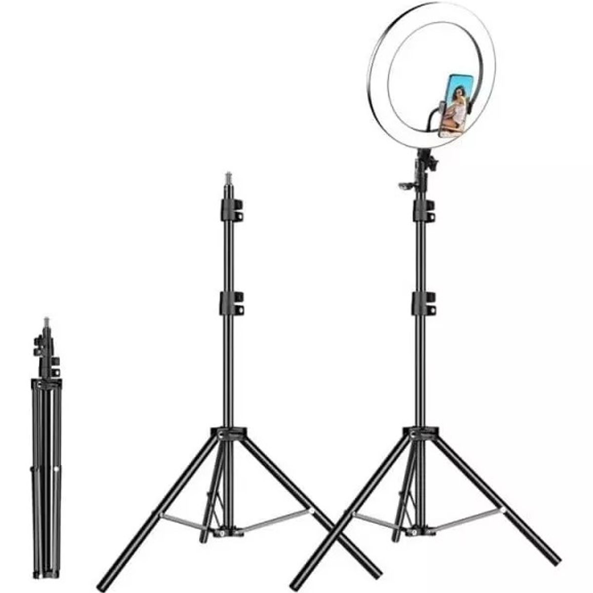 GENERICO - Aro Led 30cm  Tripode 210cm Con Soporte Celular
