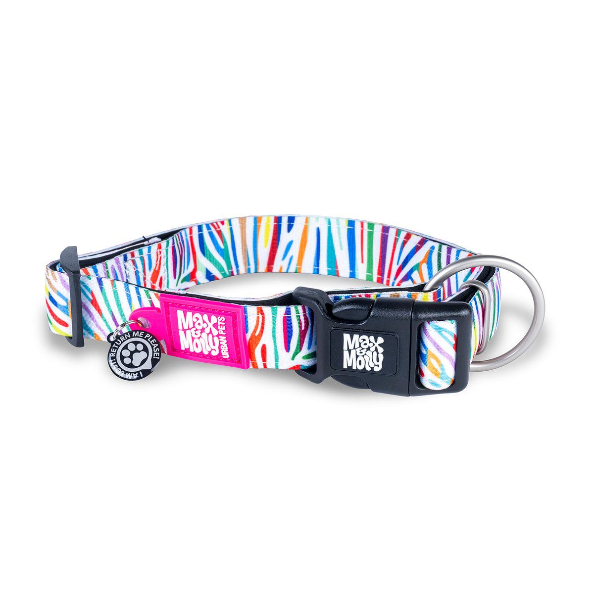 MAX & MOLLY - Collar Perro Xs Smart Id Magic Zebra 1-7kg Max and Molly