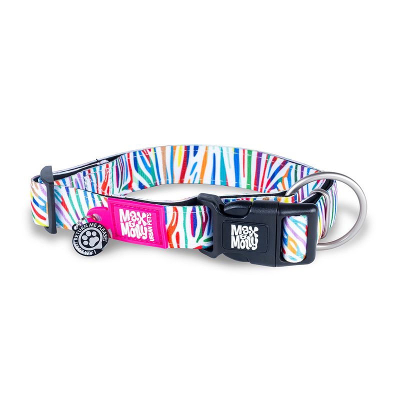 MAX & MOLLY - Collar Perro M Smart Id Magic Zebra 15-25kg Max and Molly