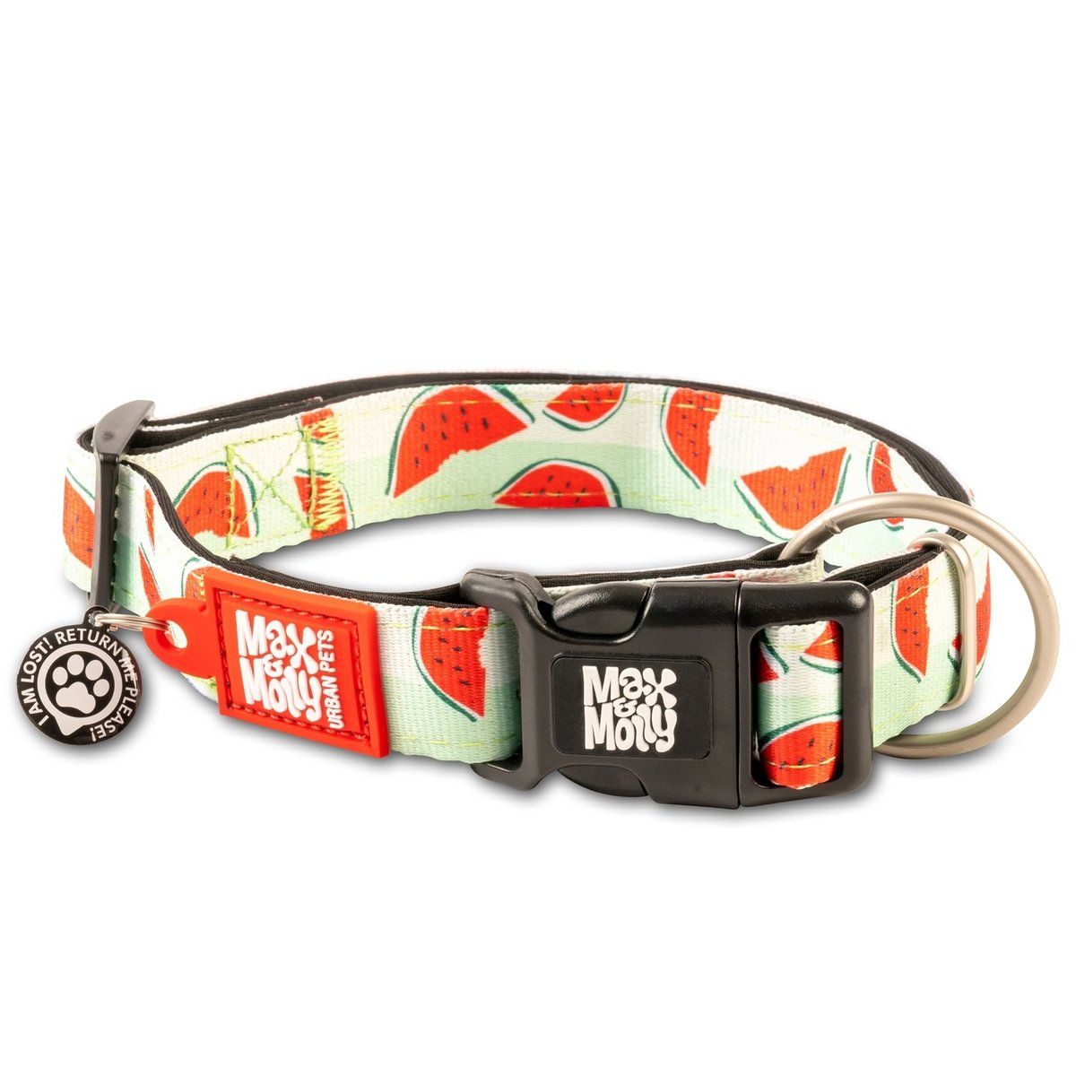 MAX & MOLLY - Collar Perro S Smart Id Watermelon 7-15kg Max and Molly