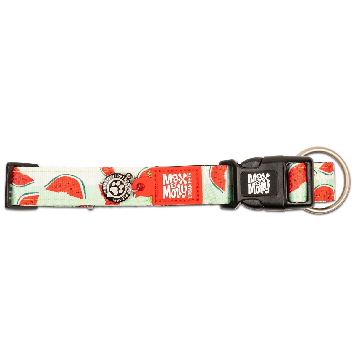 MAX & MOLLY - Collar Perro M Smart Id Watermelon 15-25kg Max and Molly