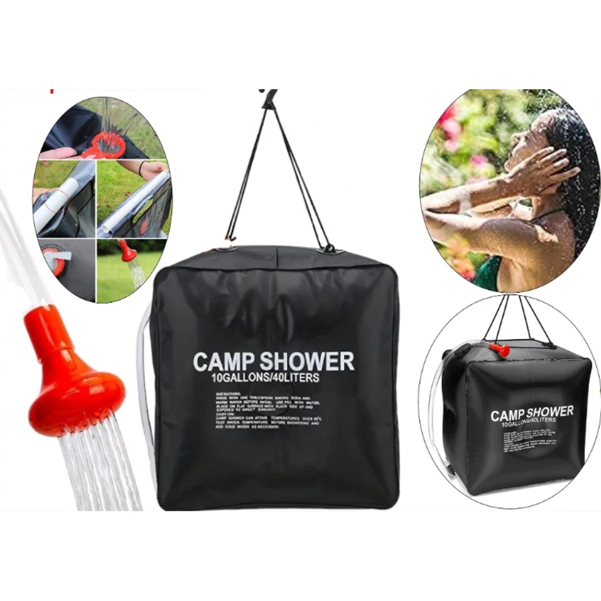 GENERICO - Ducha De Colgar Para Camping / Aire Libre Solar 40 L
