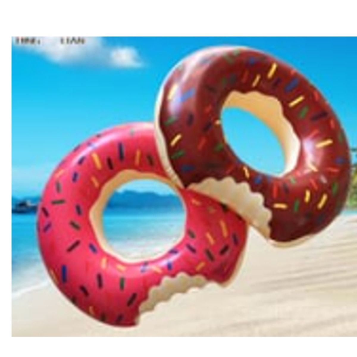 GENERICO - Flotador Dona Donuts Frutilla 80cm Inflable