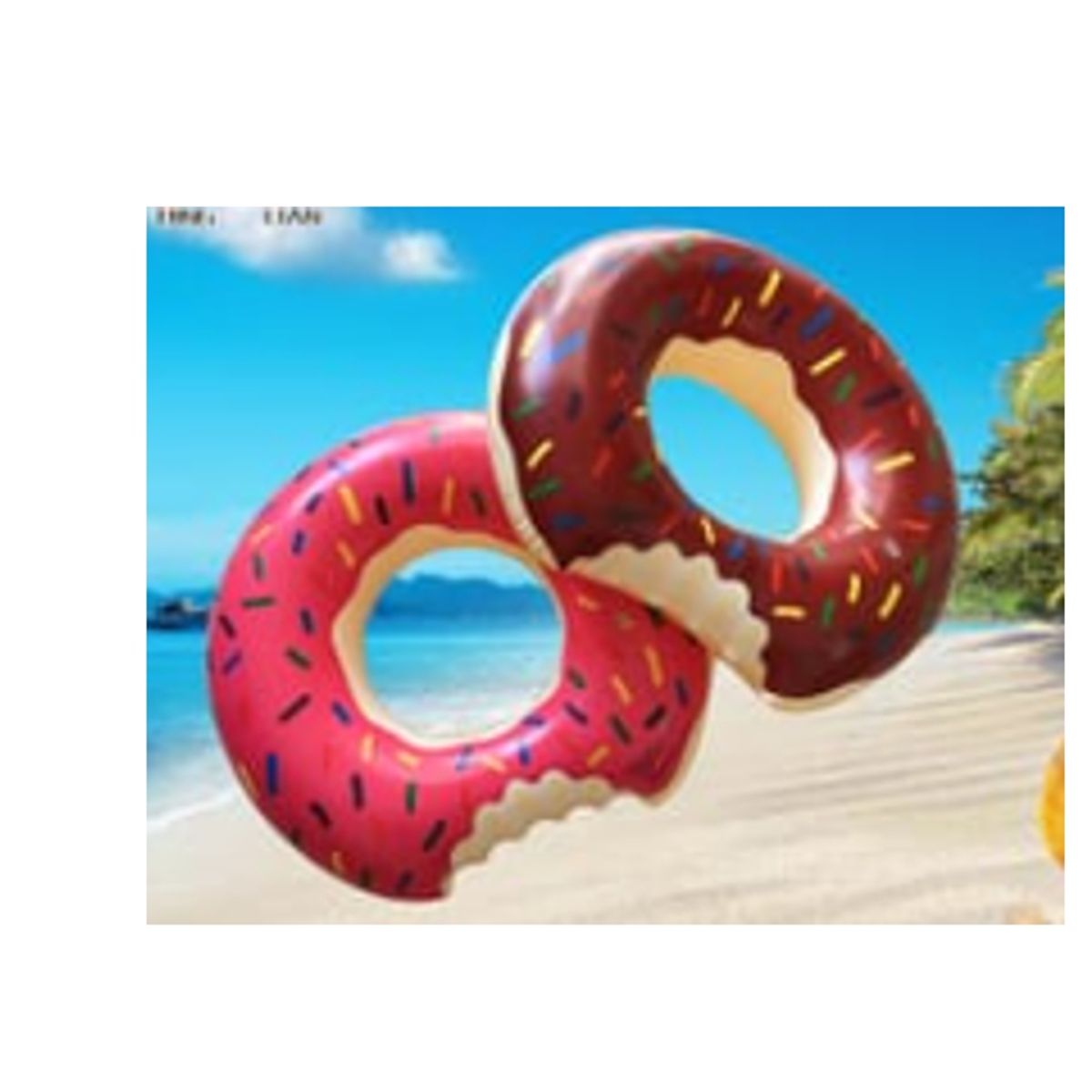 GENERICO - Flotador Dona Donuts Frutilla 80cm Inflable