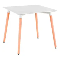 GENERICO - Mesa Eames Cuadrada Blanca 80x80 cm