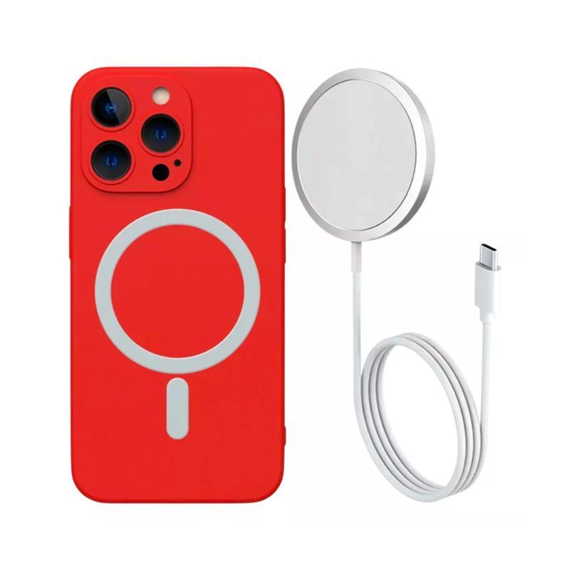 GENERICO - Carcasa iPhone 13 Pro Max Magsafe + Cargador Magsafe 15w