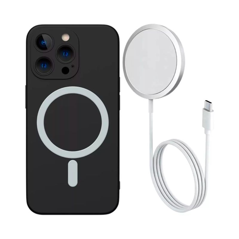 GENERICO - Carcasa iPhone 13 Pro Magsafe + Cargador Magsafe 15w