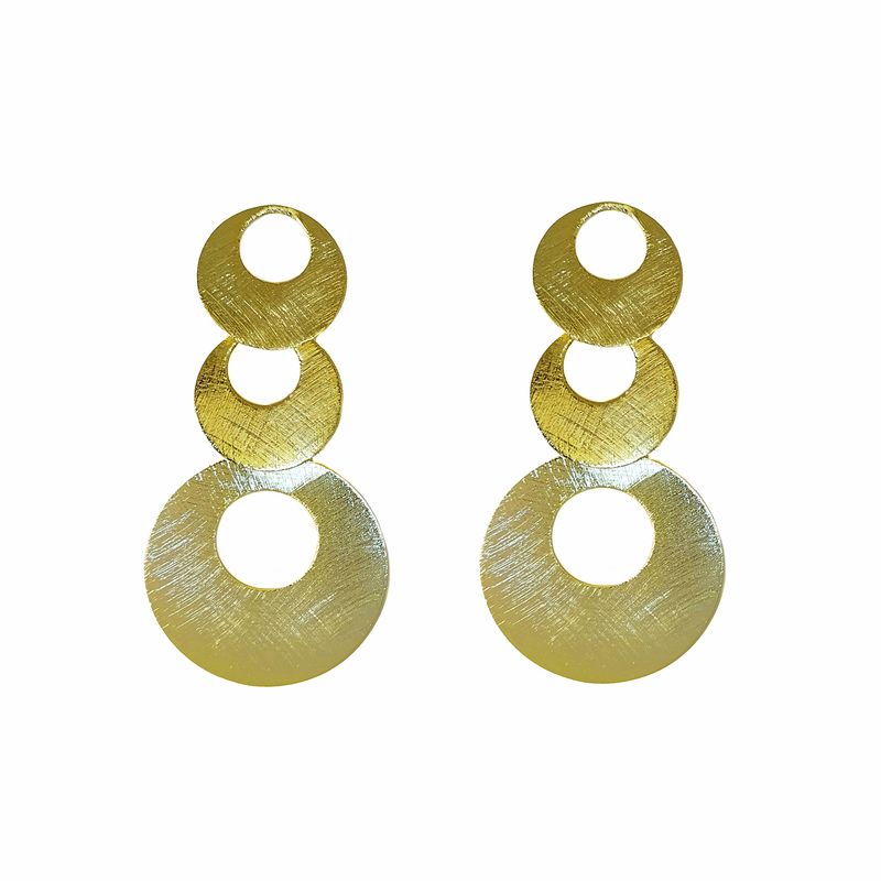 GENERICO - Aros Micaela Círculos Enchapados Oro 18K