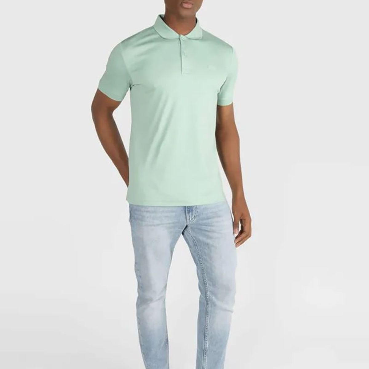 CALVIN KLEIN - Polo Smooth Slim Verde Calvin Klein