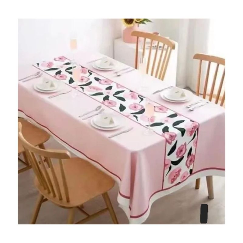 GENERICO - Manteles Antimanchas 140x220 cm - Rosa Flores M26