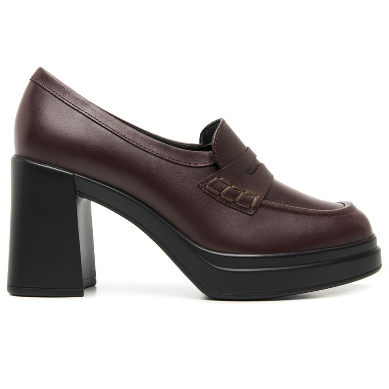 FLEXI - Mocasín Mujer Cuero Mandy 127401 Burdeo