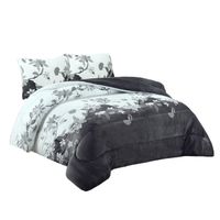 Cobertor Plush Con Chiporro King Floral Invierno TF