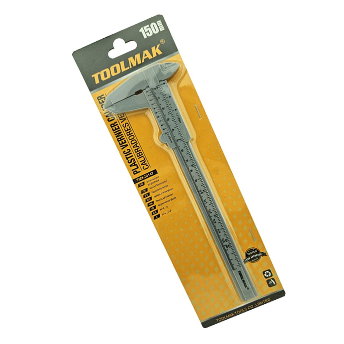 GENERICO - Pie De Metro Vernier Análogo Plástico 150mm Toolmak