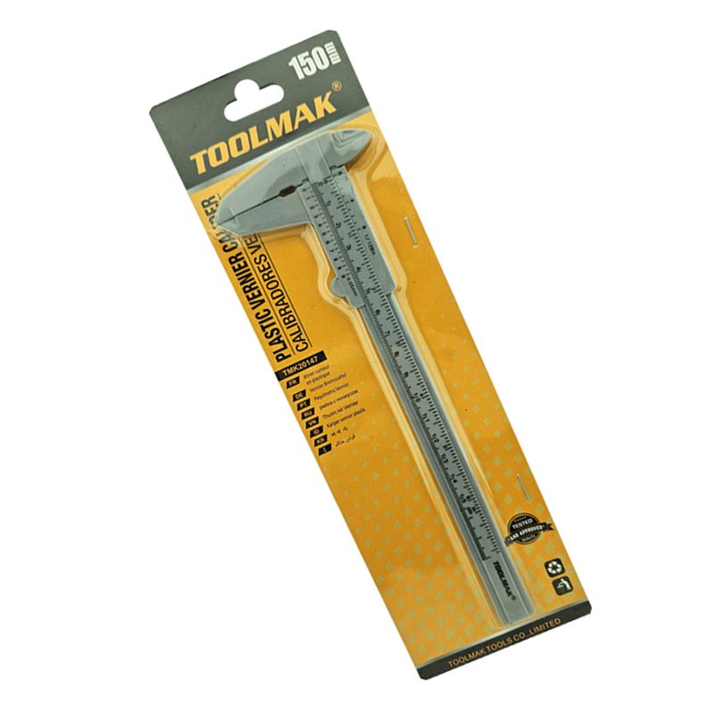 GENERICO - Pie De Metro Vernier Análogo Plástico 150mm Toolmak
