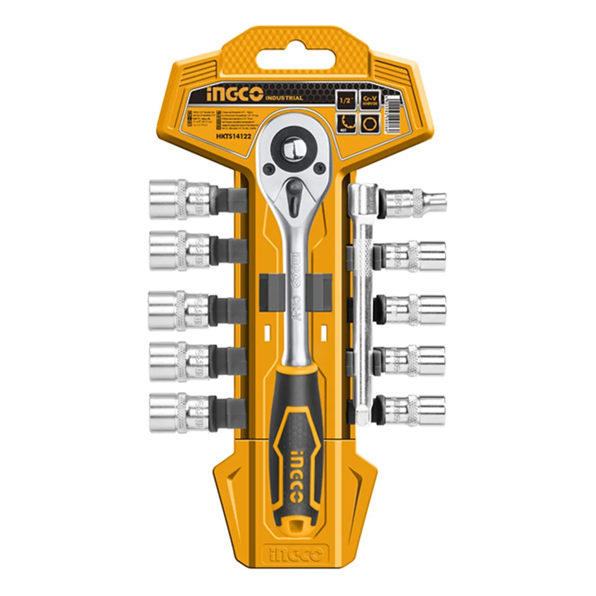 INGCO - Set Kit Juego De Dados Cuadrante 1/4 12 Piezas Ingco