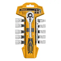 INGCO - Set Kit Juego De Dados Cuadrante 1/4 12 Piezas