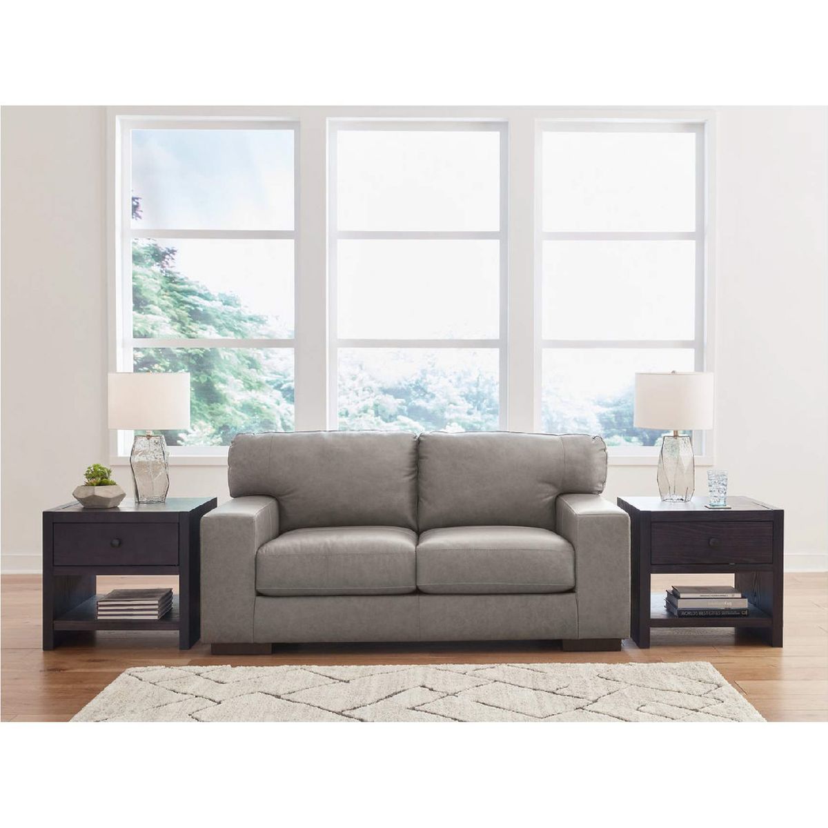 ASHLEY - Sofá cuero 2 cuerpos Lombardia