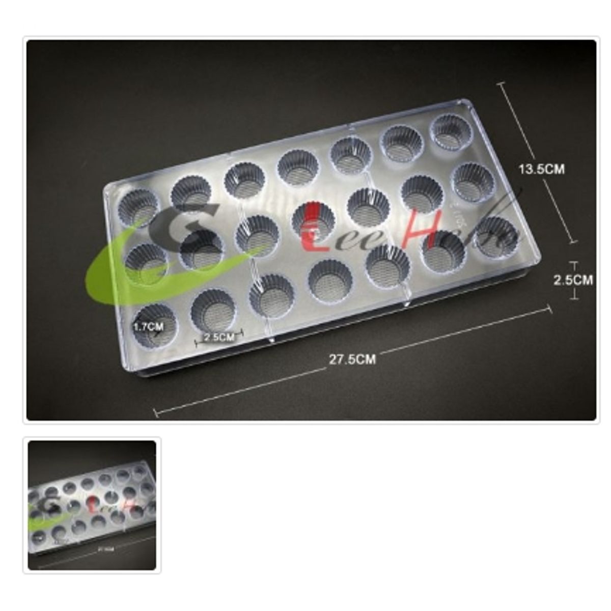 GENERICO - Molde Acrilico Para Chocolate 21 Divisiones