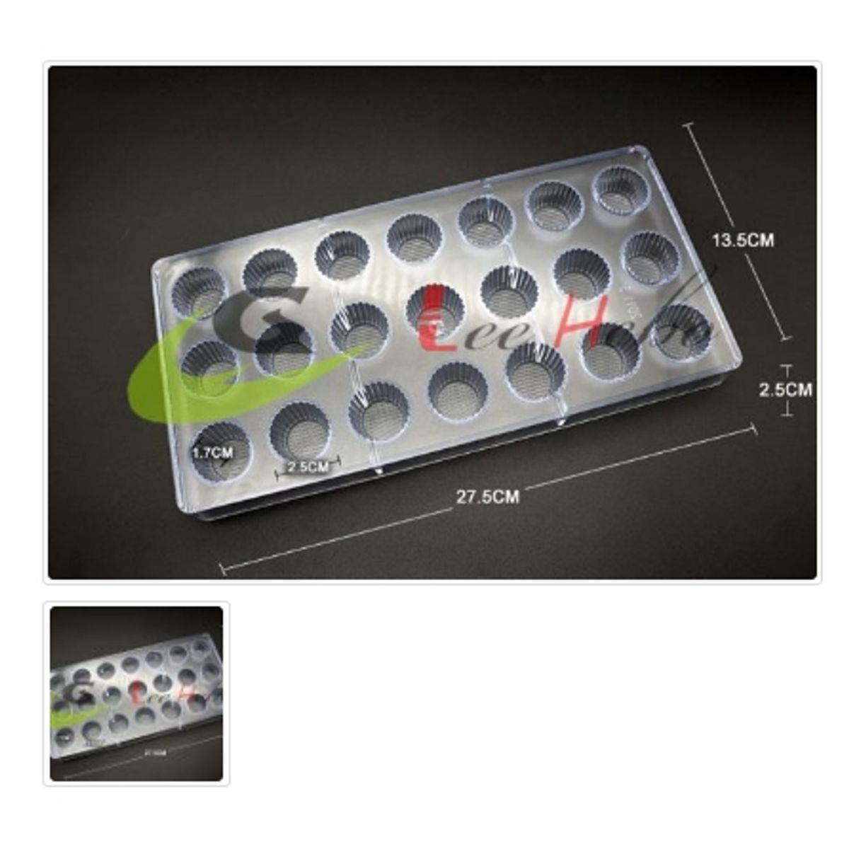 GENERICO - Molde Acrilico Para Chocolate 21 Divisiones