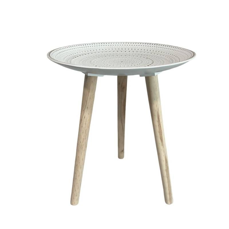 GENERICO - Mesa Lateral Dorada Puntos Mesa De Centro Decoración 30cm
