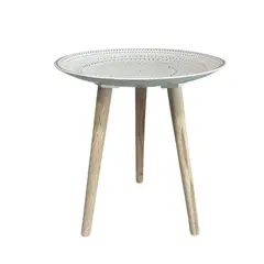GENERICO - Mesa Lateral Dorada Puntos Mesa De Centro Decoración 30cm
