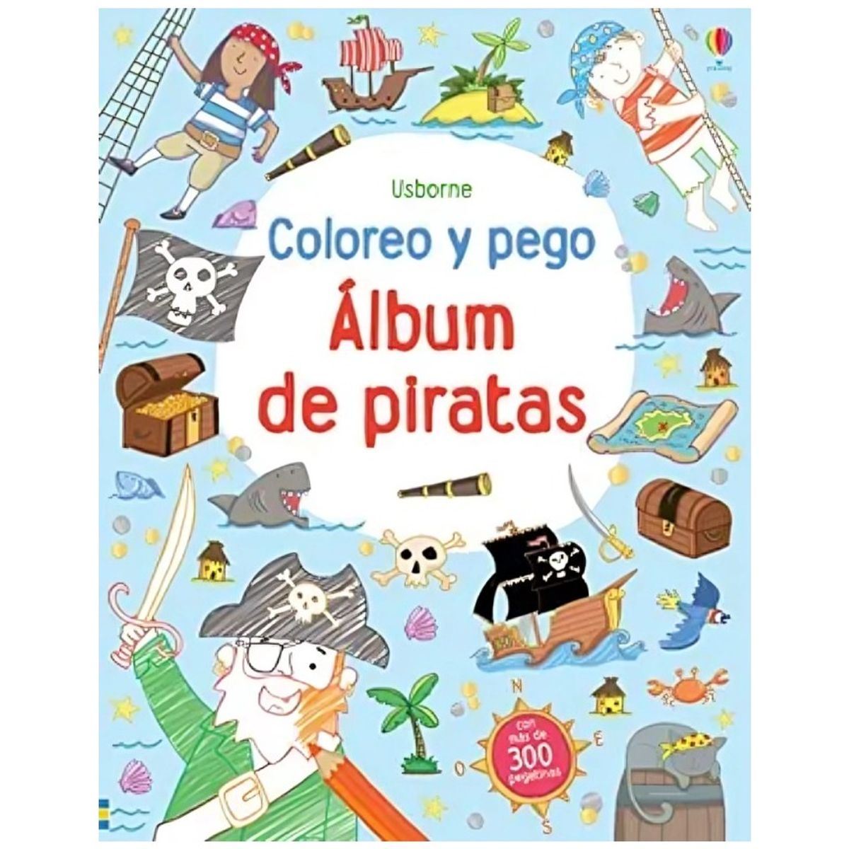 TOP10BOOKS - LIBRO Album De Piratas - Coloreo Y Pego - Album De Piratas - Coloreo Y Pego