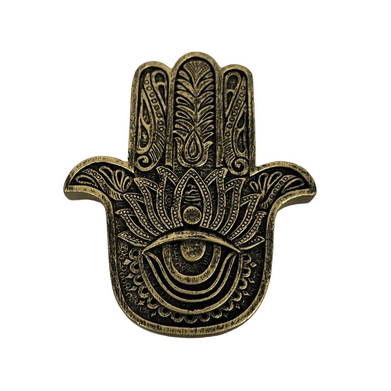 GENERICO - Porta Inciensos Diseño Hindu Mano De Fatima Hamsa