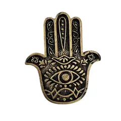 GENERICO - Porta Inciensos Diseño Hindu Mano De Fatima Hamsa