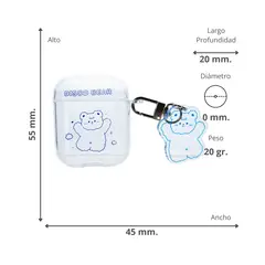 GENERICO - Funda Carcasa AirPods 1 y 2 Silicona Disco Bear