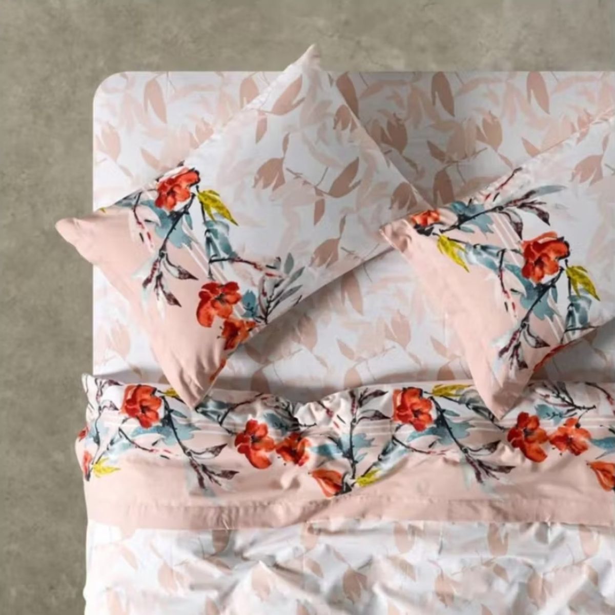 CANNON - Sabanas Cannon 1 Plaza 144 Hilos Aqua Rosada