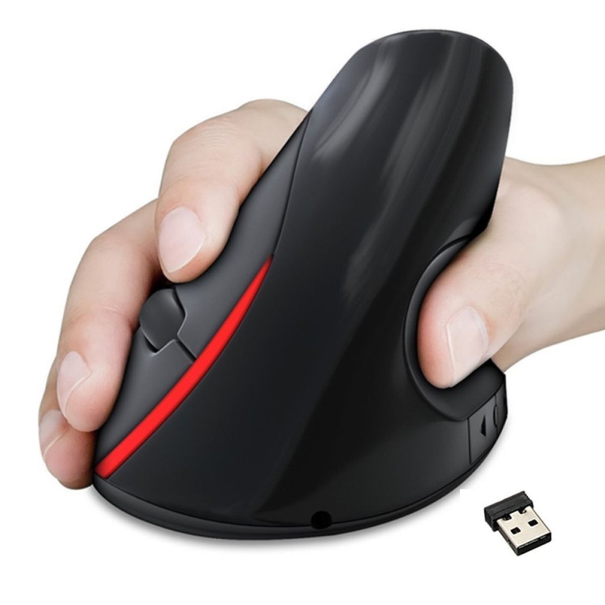 GENERICO - Mouse Vertical Inalámbrico Ergonómico Cómodo Carga Usb