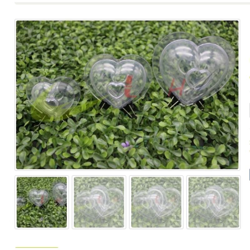 GENERICO - Molde Acrilico Para Chocolate Forma Corazon Set De 3
