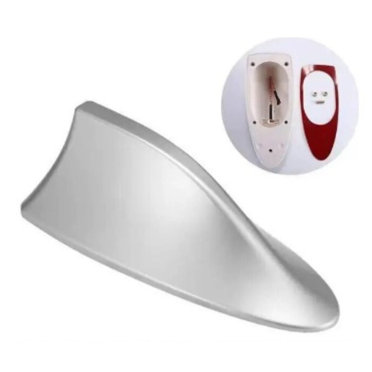 GENERICO - Antena Aleta De Tiburón Para Auto Universal Amfm PLATEADO
