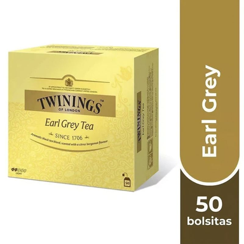 TWININGS - Té Twinings Earl Grey 50 Bolsitas