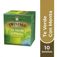 TWININGS - Té Verde Menta 10 Bolsitas