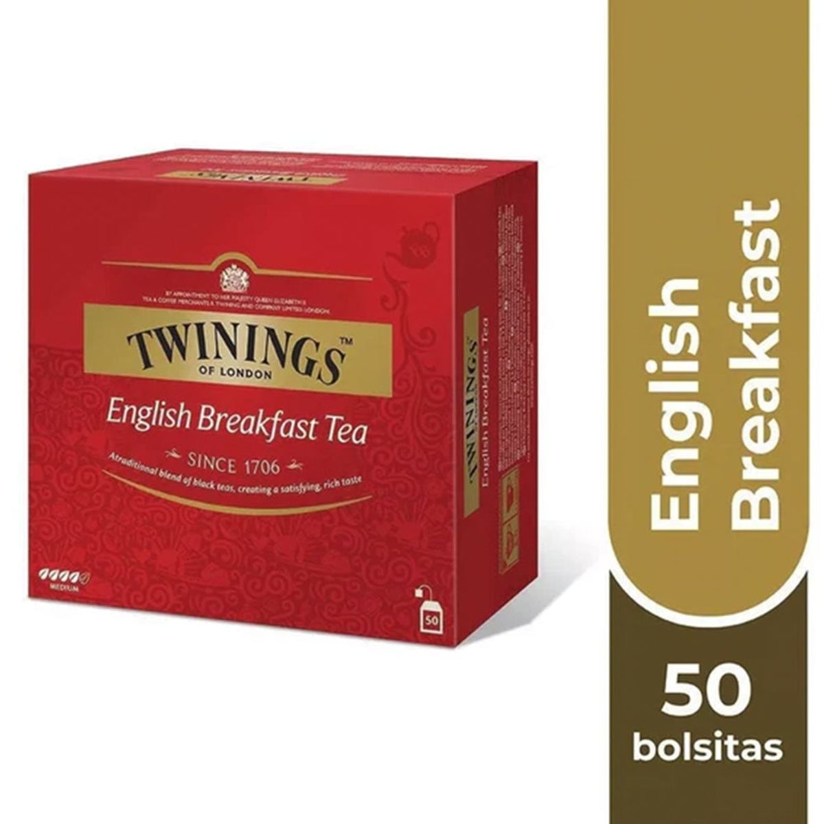 TWININGS - Té Twinings English Breakfast 50 Bolsitas
