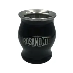 ROSAMONTE - Mate Térmico Esmaltado Negro 25g