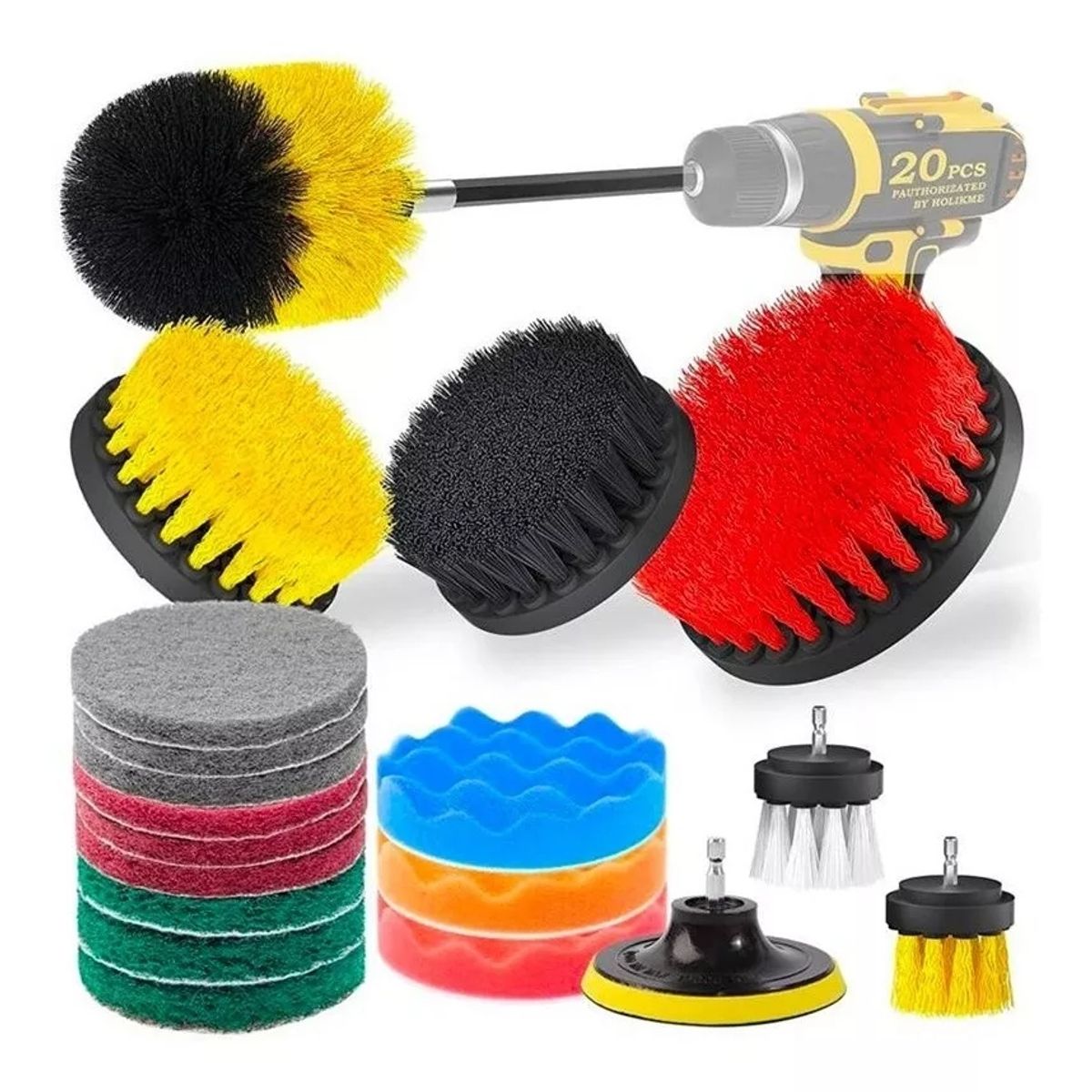 GENERICO - Set 20 Pcs Limpieza De Auto Hogar Set Cepillos Para Taladro