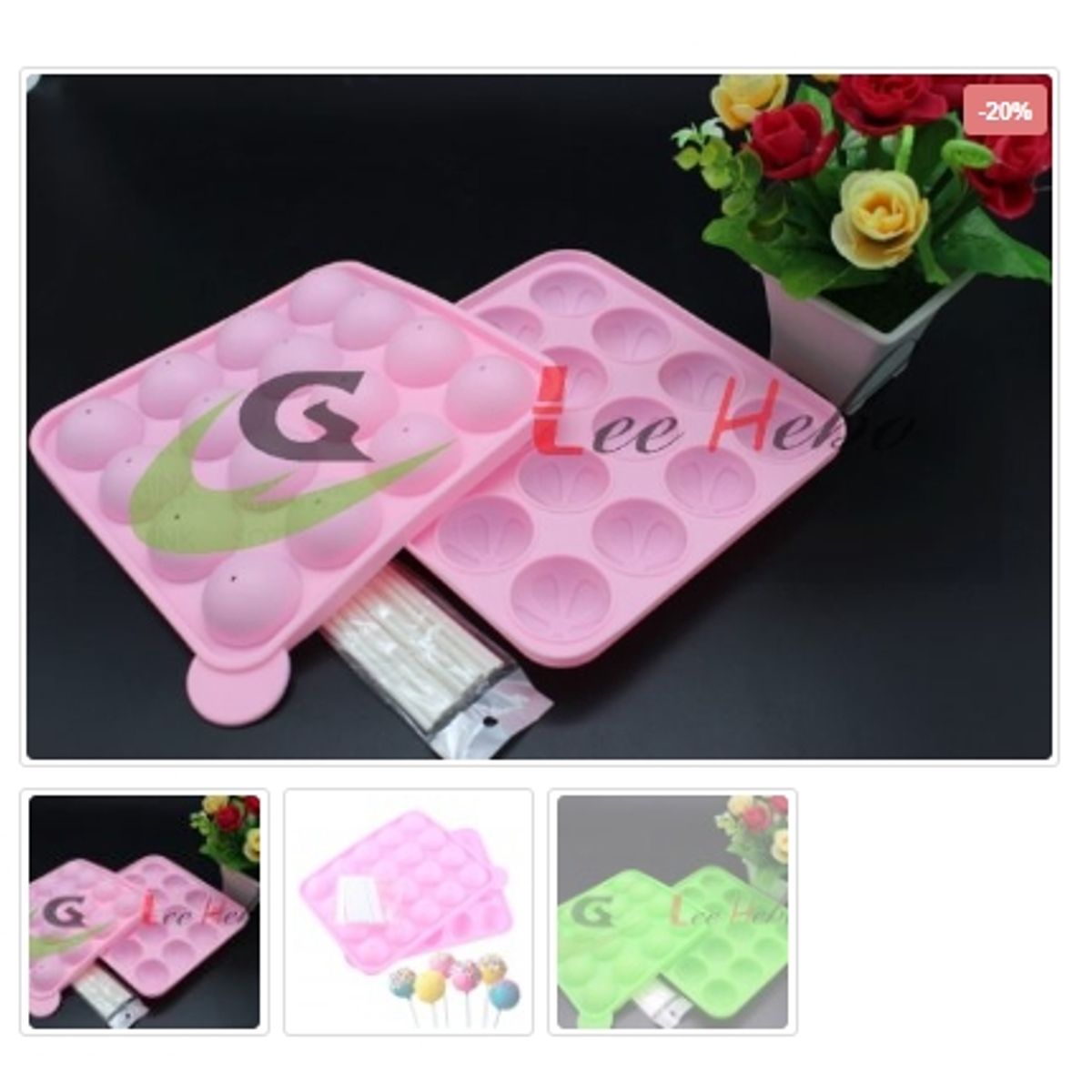 GENERICO - Molde De Silicona Para Hacer Bombones Rellenos 16 Divisiones