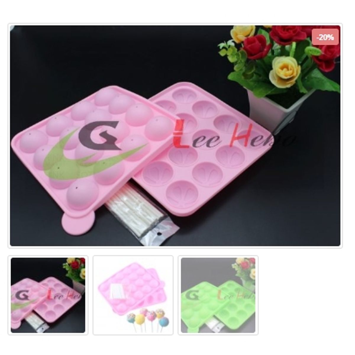 GENERICO - Molde De Silicona Para Hacer Bombones Rellenos 16 Divisiones