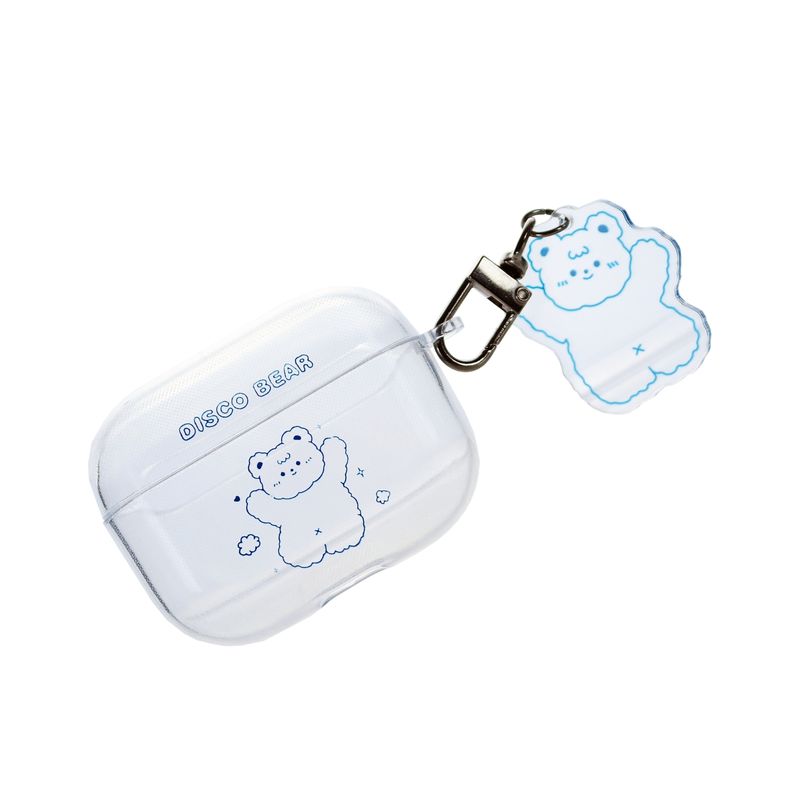 GENERICO - Funda Carcasa AirPods Pro 1 Silicona Disco Bear