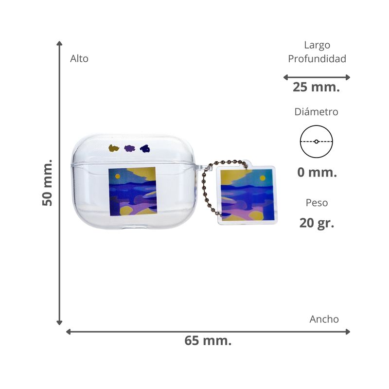 GENERICO - Funda Carcasa AirPods Pro 1 Silicona Ocean