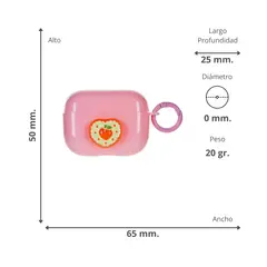 GENERICO - Funda Carcasa AirPods Pro 1 Silicona Peach And Heart